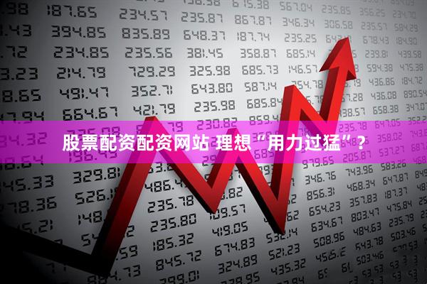 股票配资配资网站 理想“用力过猛”？